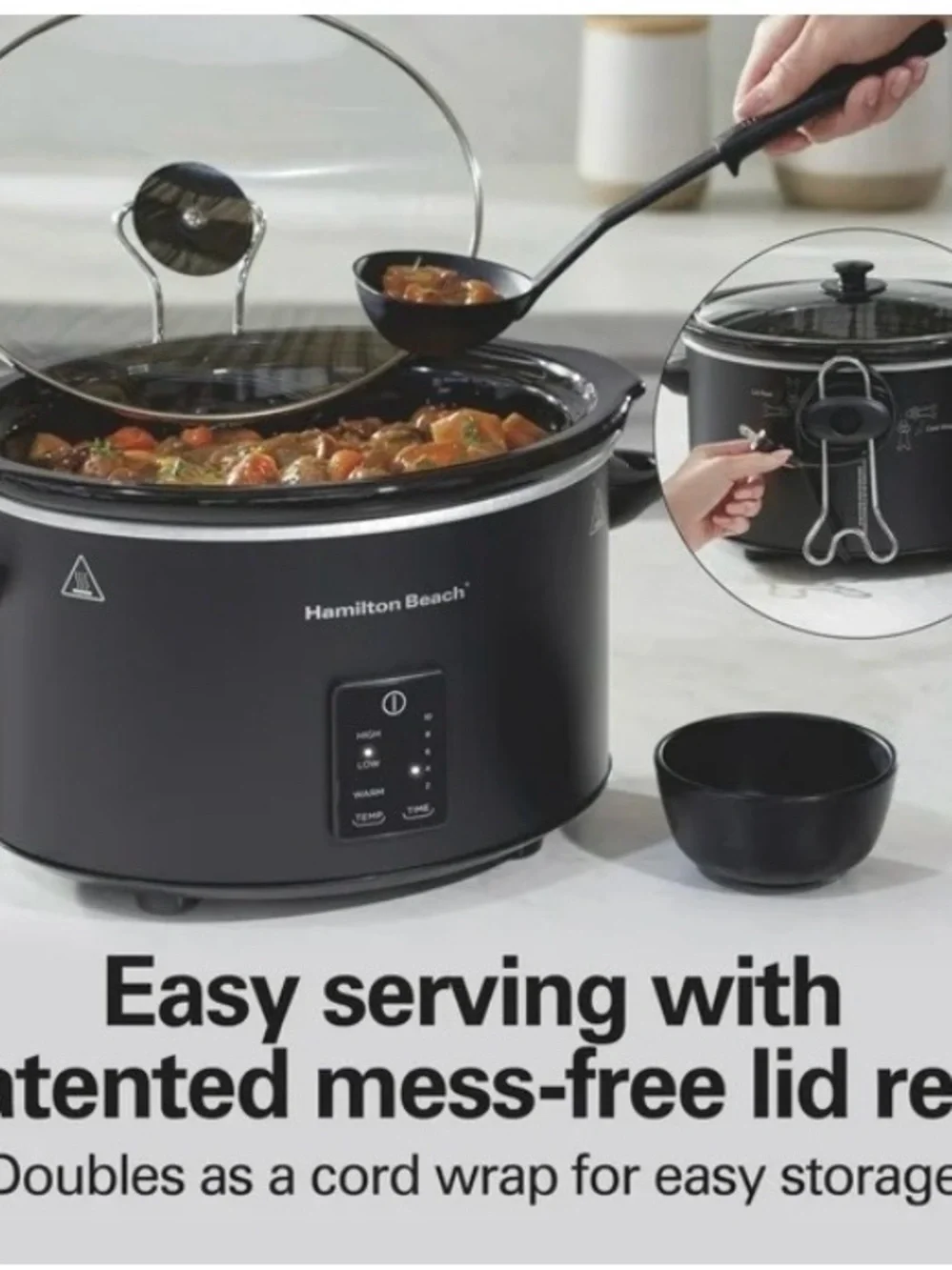 Hamilton Beach Black Programmable Slow Cooker